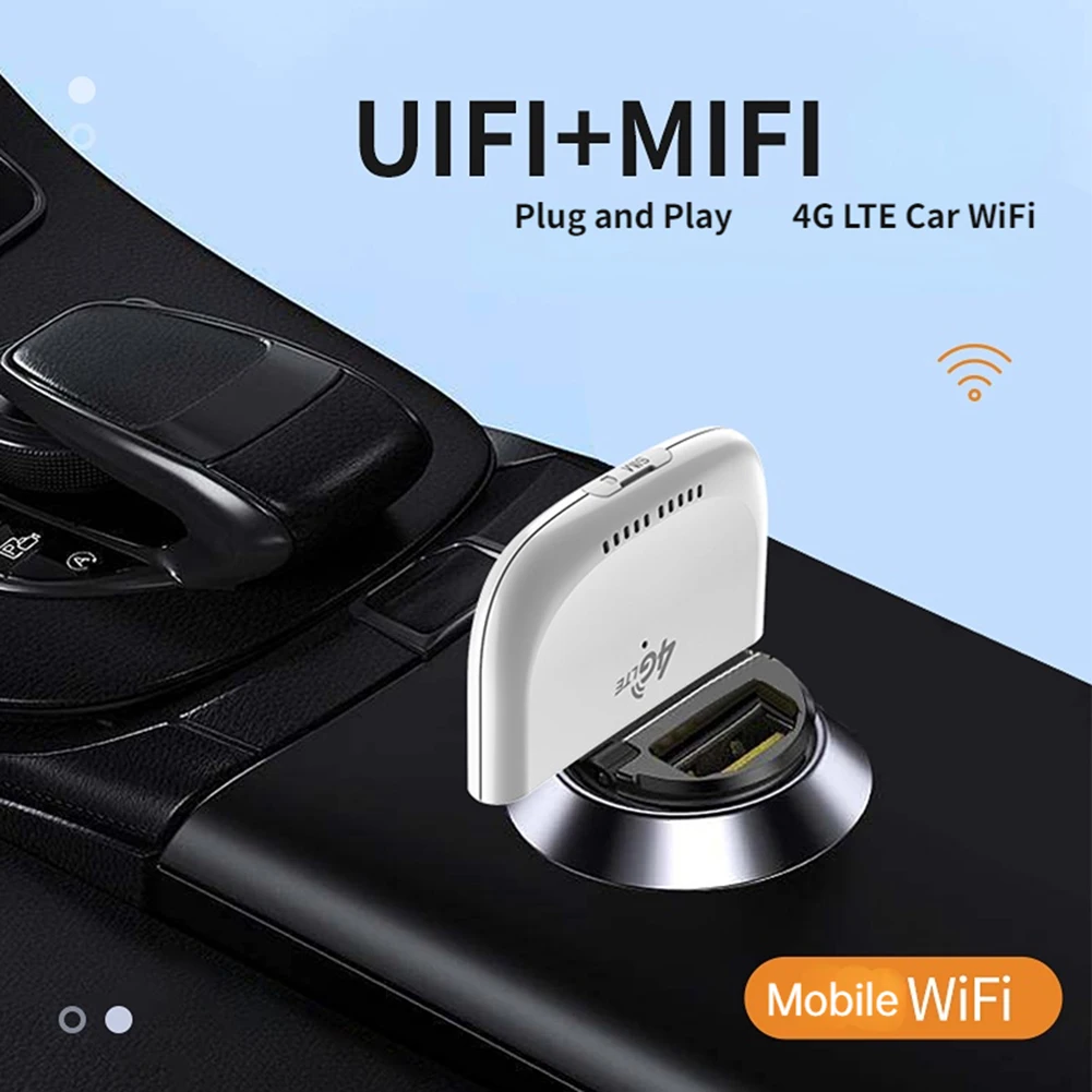 UFi 4G LTE Mini WiFi Router with USB Adapter Wireless Type-C Mobile Router Hotspot 4G LTE Modem Router for RV Travel Camping