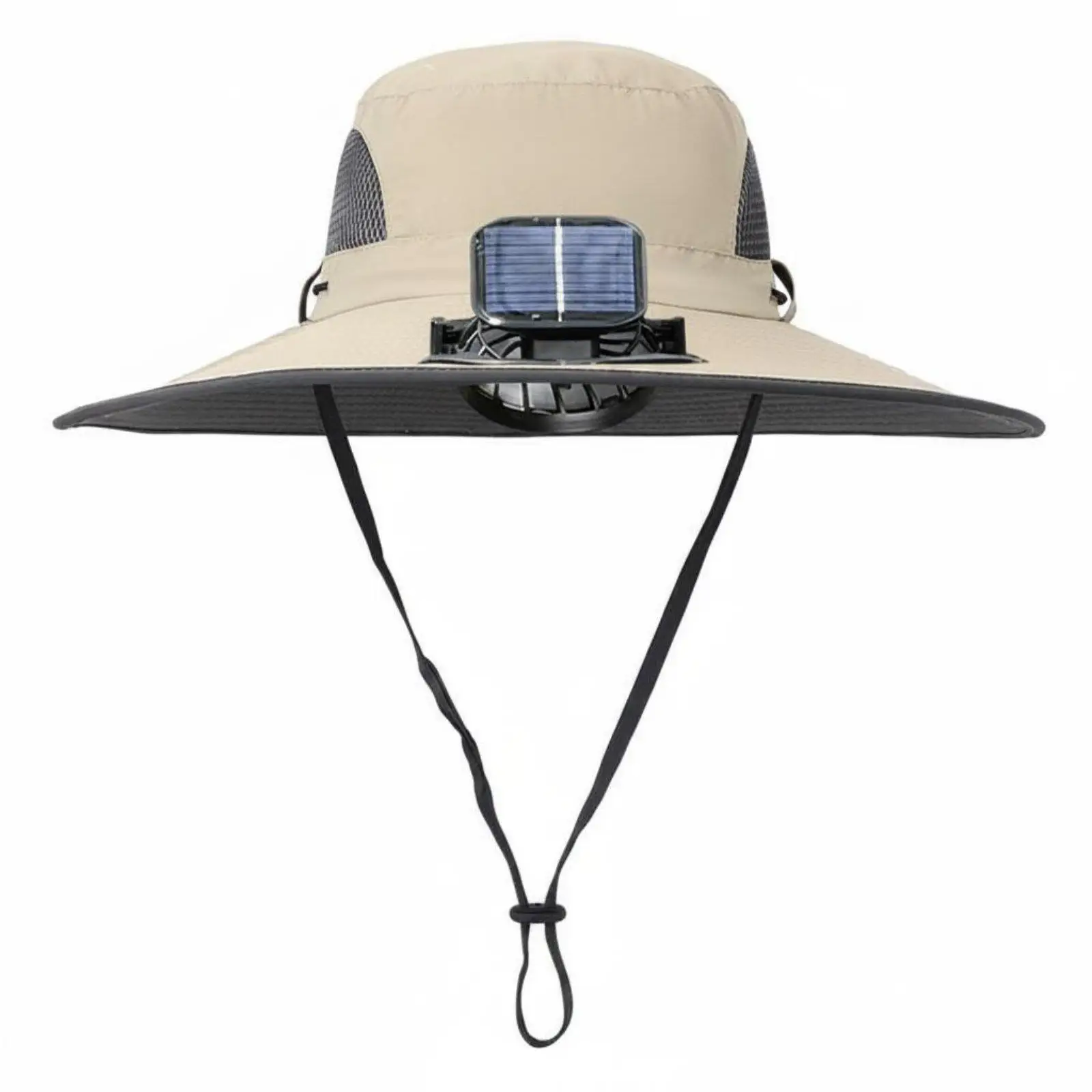 Outdoor Solar Fan Hat for Men Sun Protection Breathable Mesh Cap with USB Charging for Hiking Travel