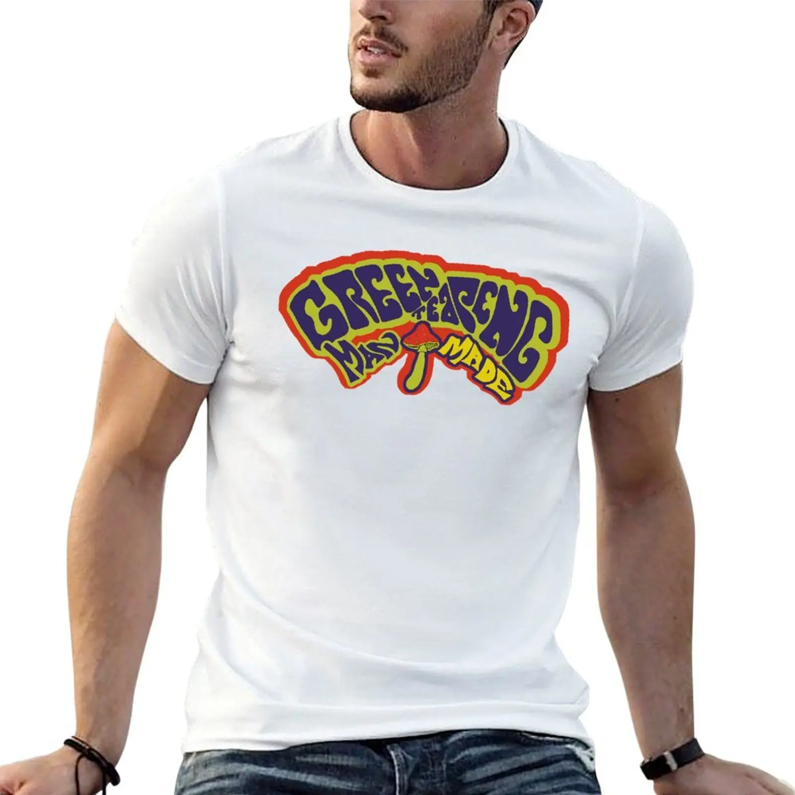

Greentea Peng Man Made Album Art T-Shirt t shirt man designer man t shirt heavy cotton T-Shirt