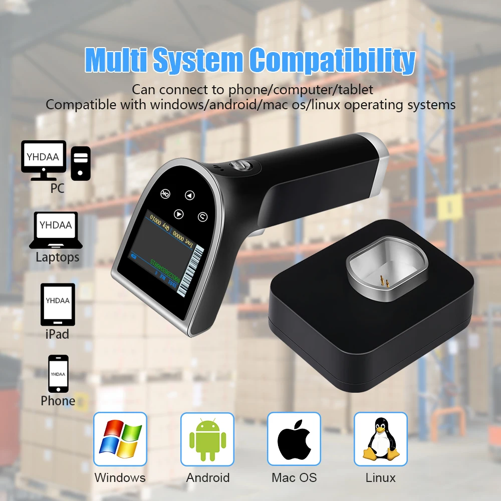 Picture 5: Wireless Bluetooth Barcode Scanner, High Precise Scanning, Support 1D/2D & Damaged Barcode for Retail Warehouse and Logistics