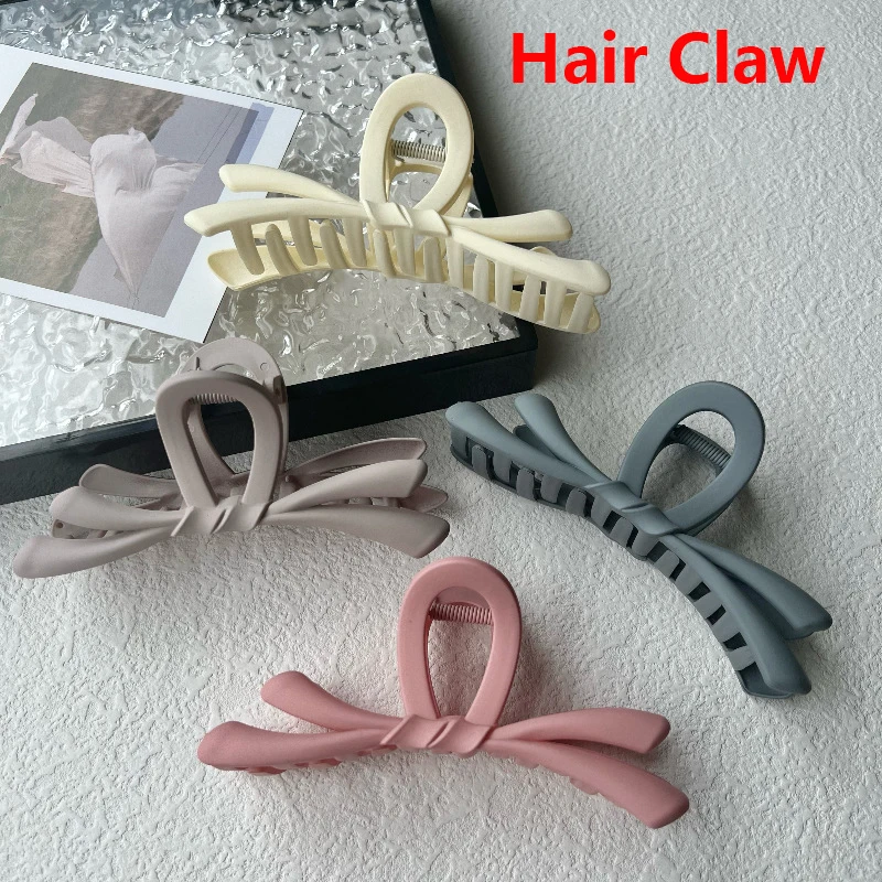 

1Pc Sweet Bow Acrylic Hair Clip Headdress Princess Hairpin Colored Hair Claws Ponytail For Women Girls Hair Accessories