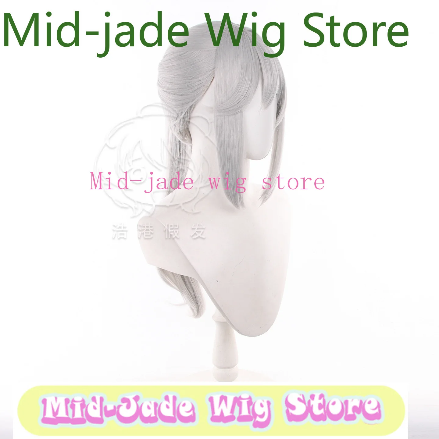 Mid Arknights X Delta Force Luna Schwarz Skyline Cosplay Wig Game Simulation Scalp Straight Heat Resistant Synthetic Hair Wigs