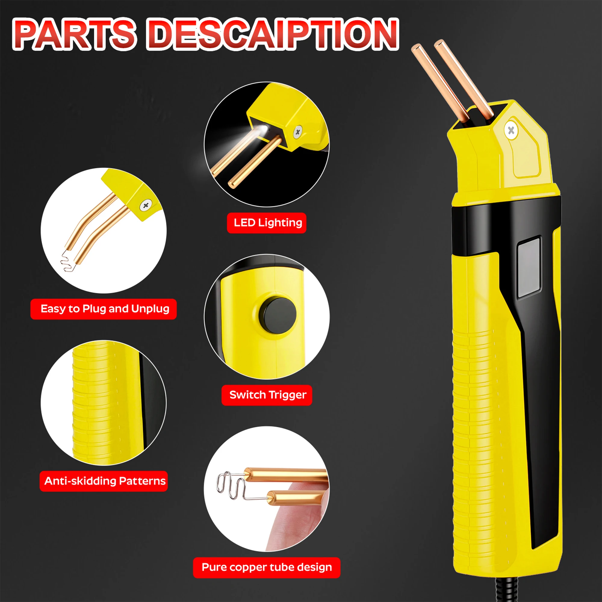 Automobile bumper plastic repair welding machine, plastic welding machine fracture repair tool, welding torch welding nail