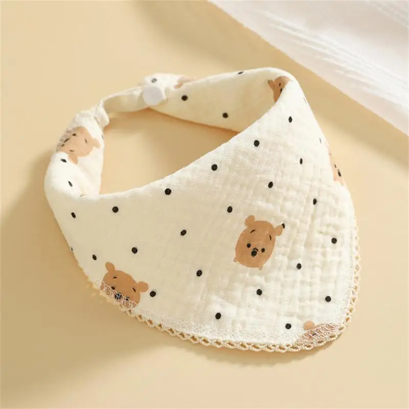 2024 Newborn Drooling Bib Gauze Handkerchief Teether Bandana Bib 100% Organic Cotton Muslin Soft And Absorbent Baby Bib