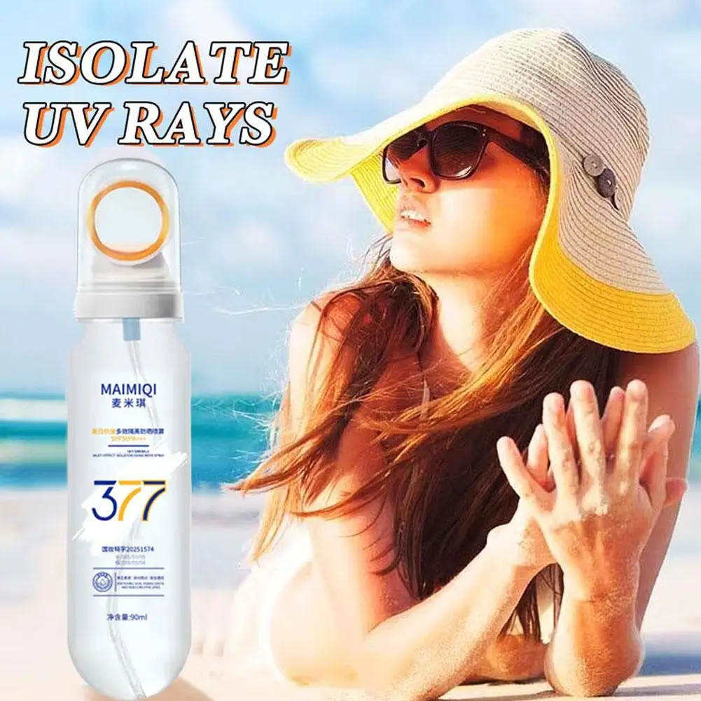 Travel Size Sunscreen Spray SPF 50+ UV Protection, Lightweight Multi-effect Sunscreen for Face & Body, Water & Sweat Resistant image 6