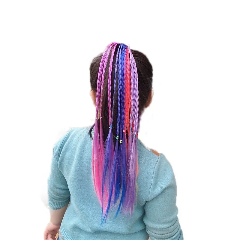 2 Stks/pak Nieuwe Meisjes Kids Twist Vlecht Touw Eenvoudige Rubberen Band Haaraccessoires Kids Pruik Touw Haar Braider Gereedschap Hoofdkleding