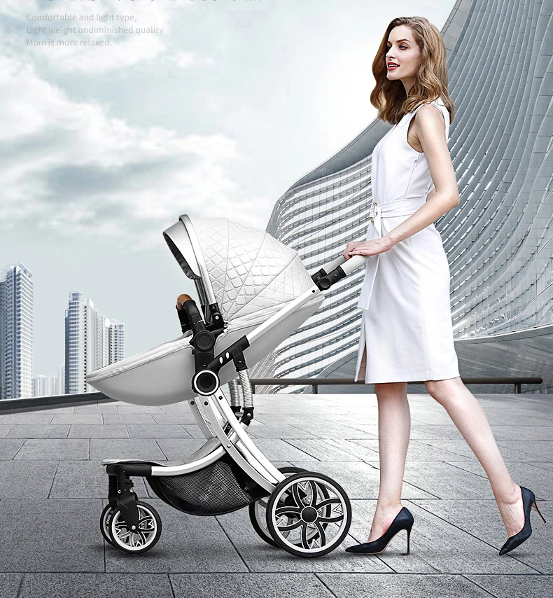 

Baby Stroller Can Sit and Lie Two-in-one High Landscape Two-way Newborn Shock Absorber Four-wheeled Baby Stroller