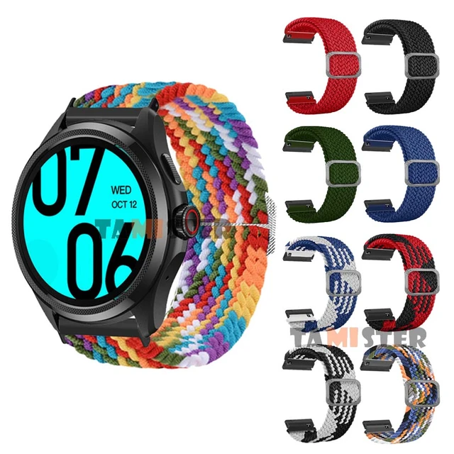 For TicWatch Pro 5 Strap Nylon Elastic Braided Solo Loop Wristband Bracelet For Ticwatch Pro 5 Smart Watch Band Correa Accessory AliExpress