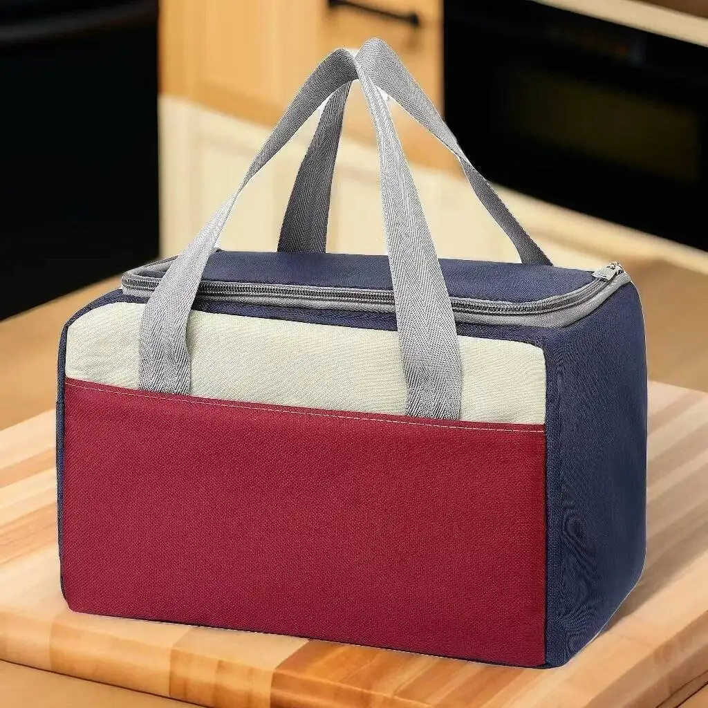 أحدث حقيبة صندوق الغداء الممتازة في الهواء الطلق احباط حقيبة الغداء الباردة النمط الياباني سميكة سعة كبيرة حقيبة معزولة #5