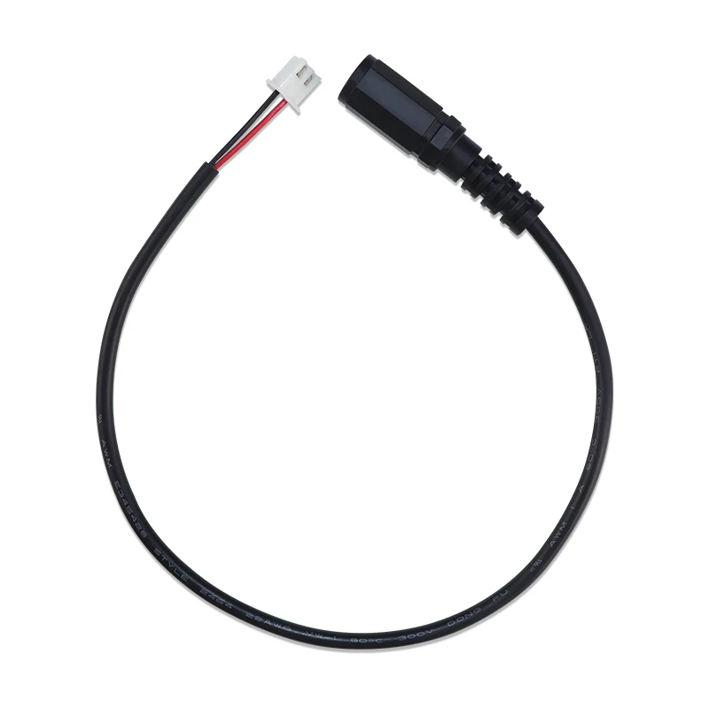 Black DC 5521 Female Plug To 2 Core 2464 22awg OD 0.3m Wire XH 2.54 Terminal 5.5*2.1 MM 3.5mm DC To Terminal Cable