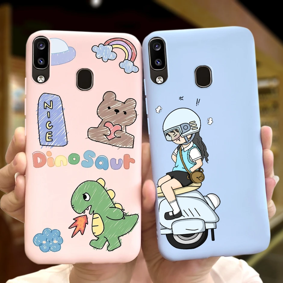 For Samsung Galaxy A20 Phone Case Cartoon Cat Silicone TPU Back Cover For Samsung A20 A30 M10s A 20 30 M 10s M10 S Cases