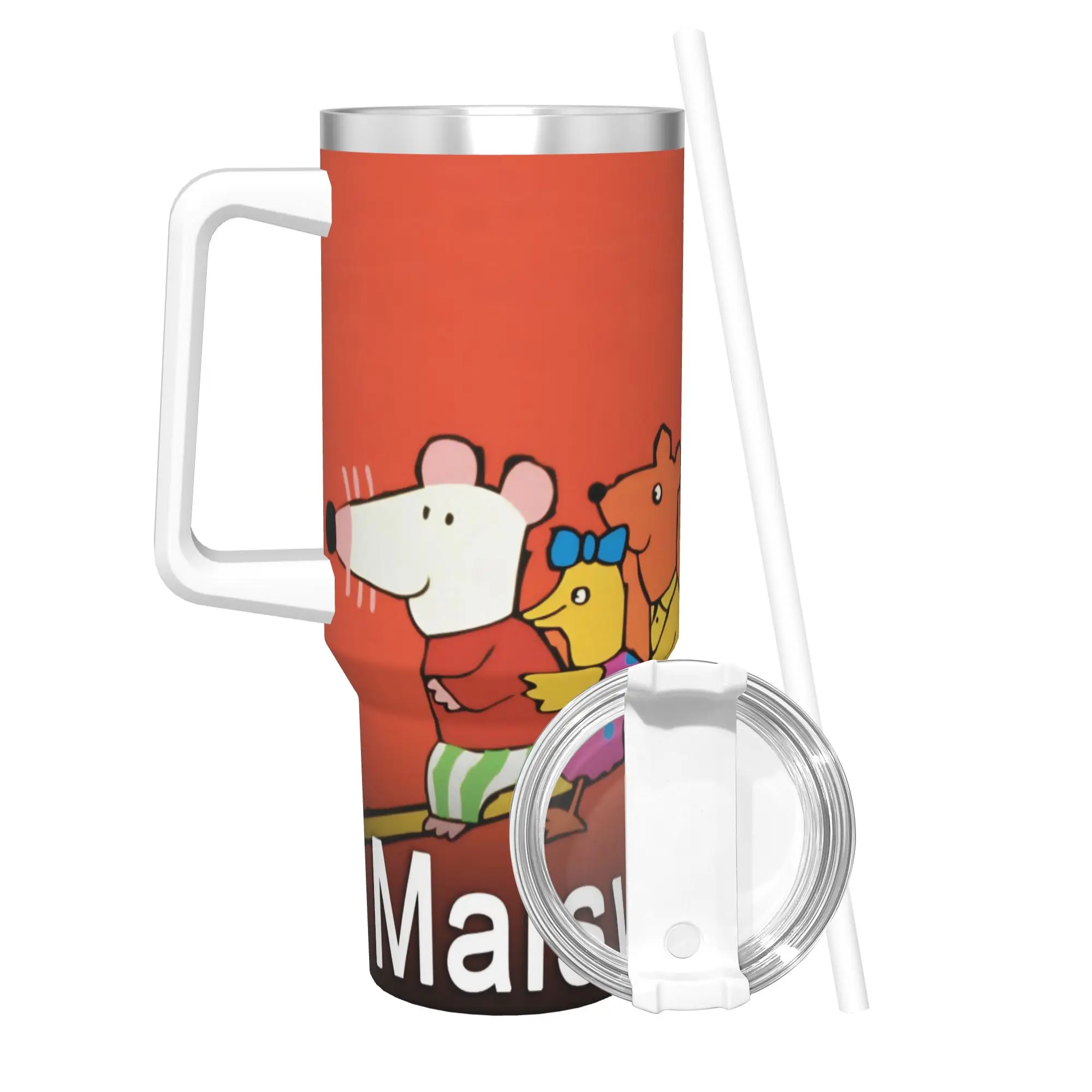 Maisy Mouse 40oz Tumbler Stainless Steel Double Wall Vacuum Insulated  Tumblers Cup With Straw