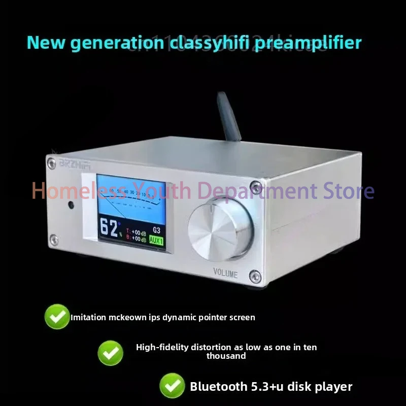 F9  Preamplifier with Bluetooth 5.3 USB Flash Drive Player Independent Decoding True Color Pointer Screen