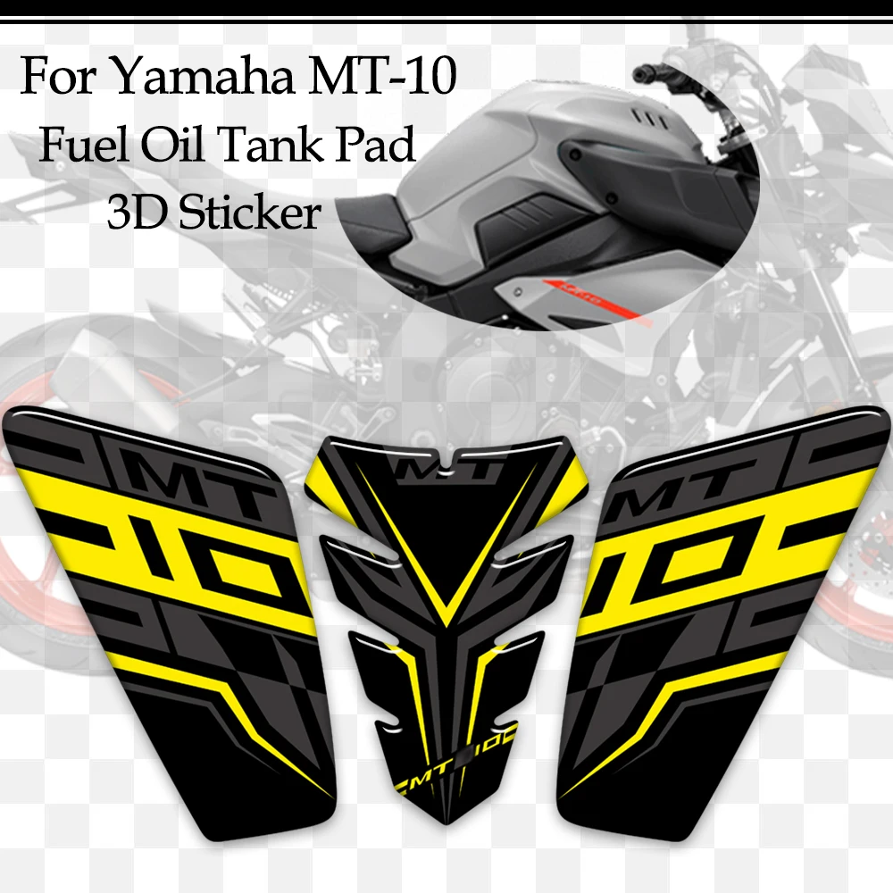 Tank Pad Grips For Yamaha MT10 FZ10 FZ MT - 10 MT-10 SP Motorcycle Gas Fuel Oil Kit Knee Protector Hyper Naked Stickers Decals