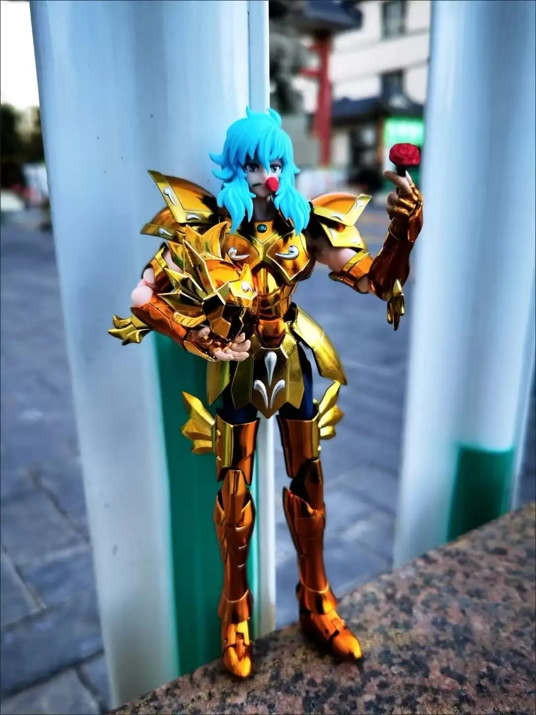 Mc modelo saint seiya pano mito ex peixes afrodite 24k/ouro cavaleiros do zodíaco anime figura de ação brinquedos coleção presentes