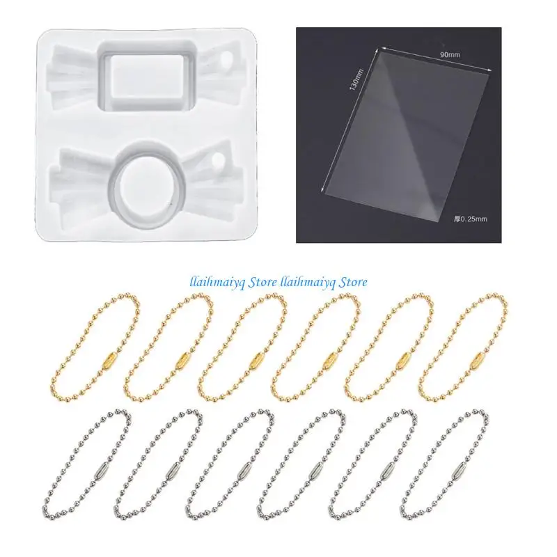 573B Silicone Candy Pendant Mold Creates Perfect Sand Flows Effect Epoxy Casting Mold for Pendant Keychain Crafting