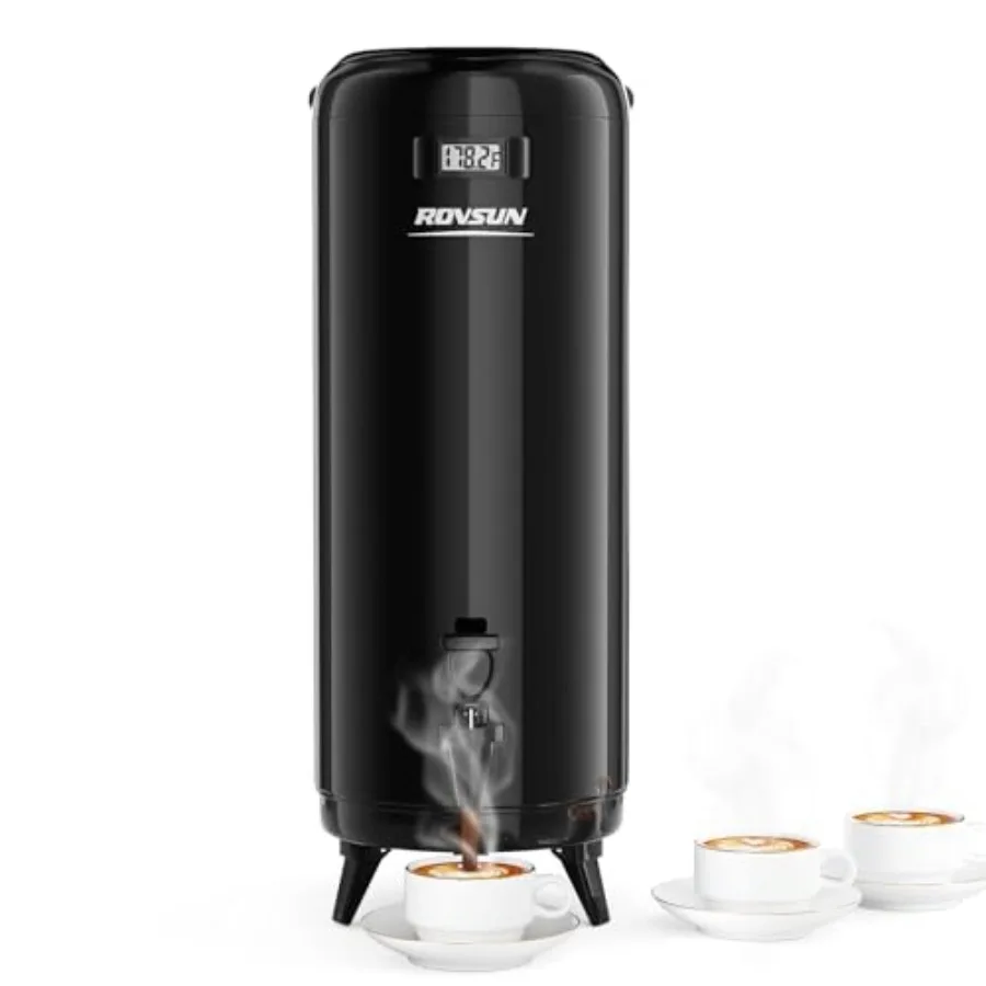 

Термос-диспенсер для напитков объемом 18 л (4,8 галлона) с краном и визуальным термометром для кофе, соков и чая