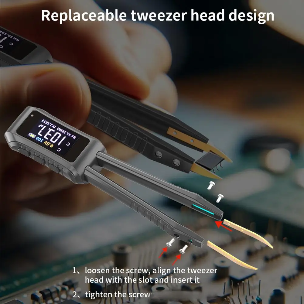 Intelligent Digital LCR Tweezer Bridge ZT-MD1 Chip Resistor Inductor Capacitor Component Test