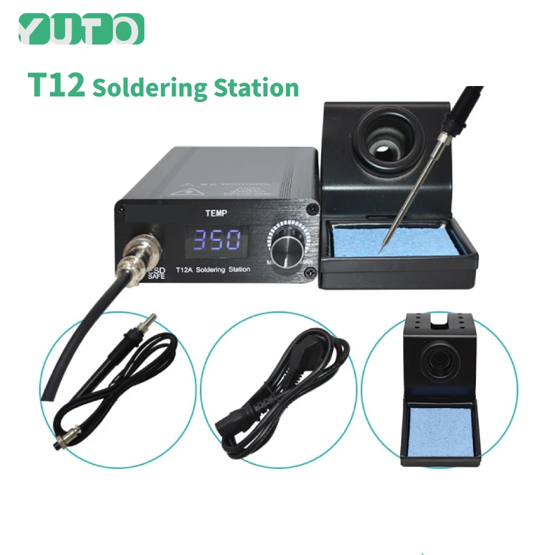 T12 Soldering Station Welding Iron Digital Electronic T12 Soldering Iron Tips New Version Temperature Adjustable Control