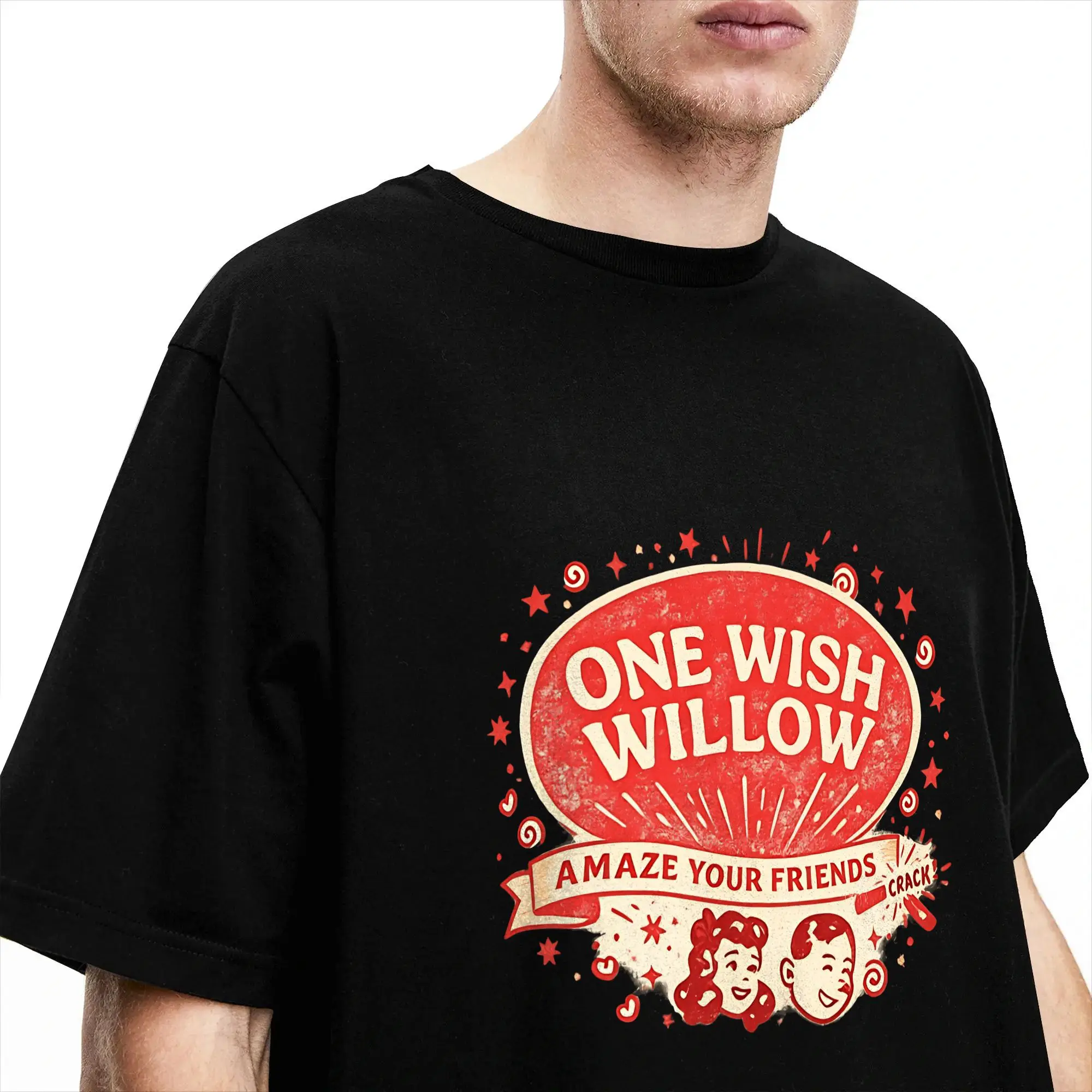 Creative One Wish Willow Obsession 2026 Horrorfilm T-Shirt für Herren, Rundhalsausschnitt, reine Baumwolle, kurzärmelig, Übergröße – Detail 3
