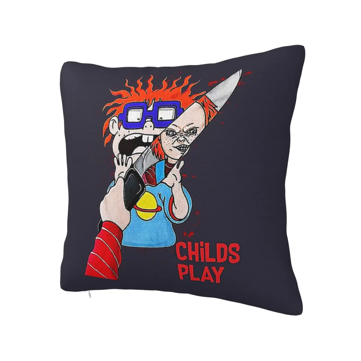 Rugrats Scary Chucky Doll With Knife Childrsquos Play Women F Trending Square Pillow White Square pillow