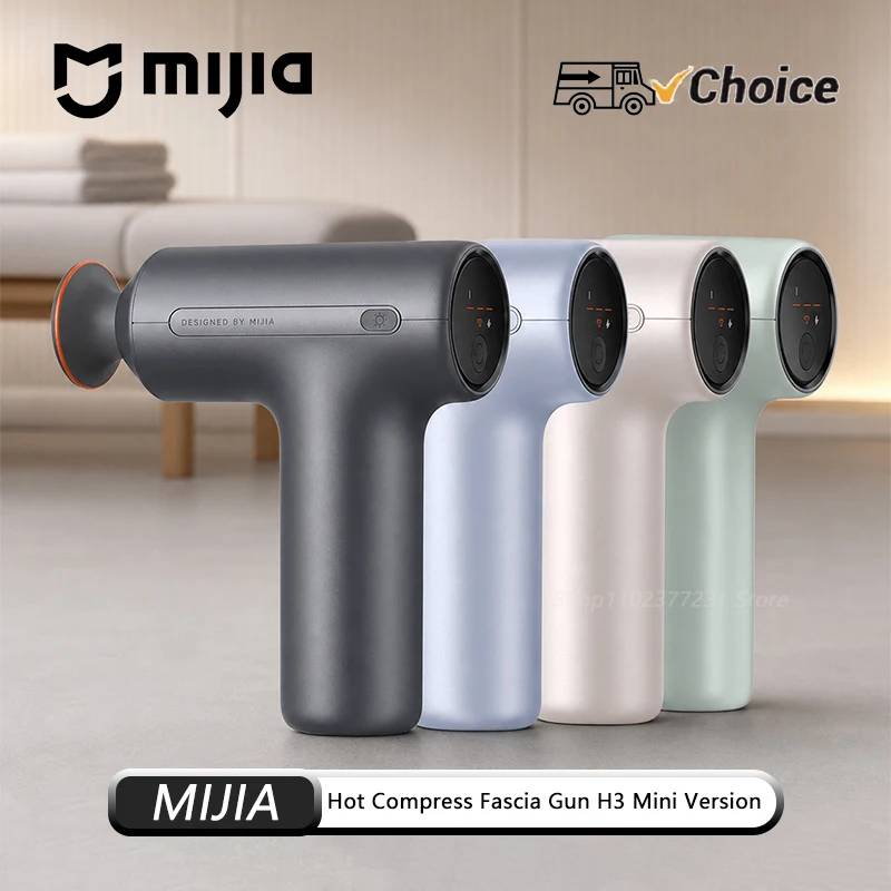 Original NEUE MIJIA Heißkompressions-Faszienpistole H3 Mini 12kg Starker Schub Sport Fitness Muskel-Tiefenmassage 440g Tragbares Massagegerät