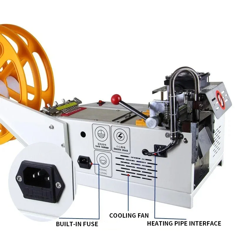 Automatic Computerized Tape Cutting Machine for Cold And Hot Zipper Velcro Elastic Band Ribbon - Precision Fabric Cutting Tool