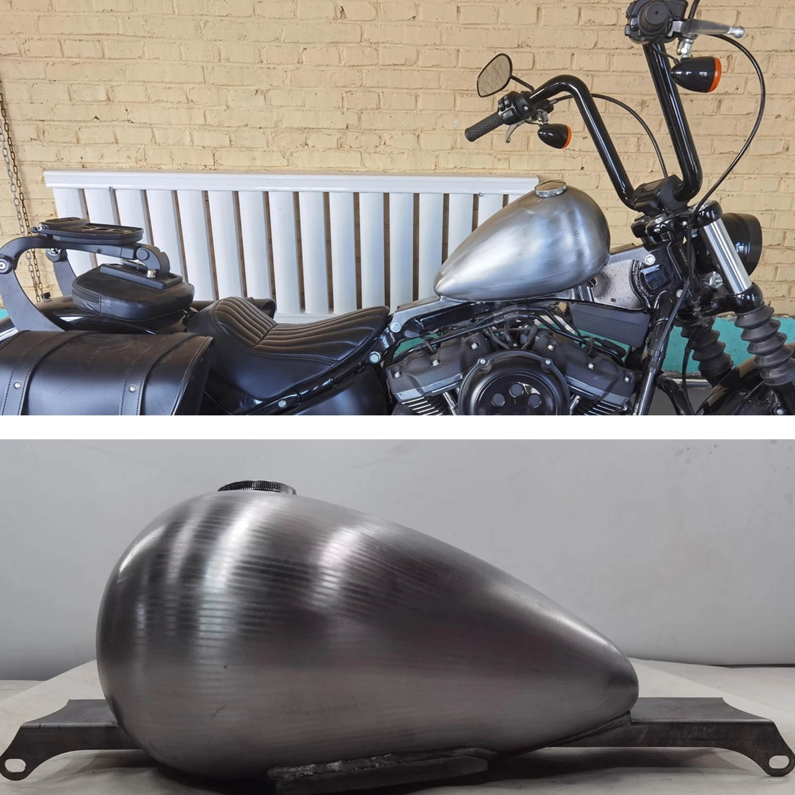 9 L Motorcycle Petrol Gas Fuel Tank Handmade Modified Gasoline Oil Can For Harley Softail StreetBob M8 2018