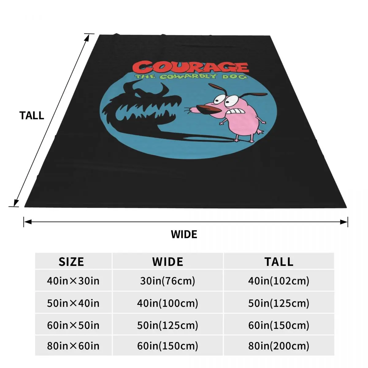 Courages The Cowardlys D.o.g Blanket Soft Warm Flannel Throw Blanket Bedding for Bed Travel Home Couch