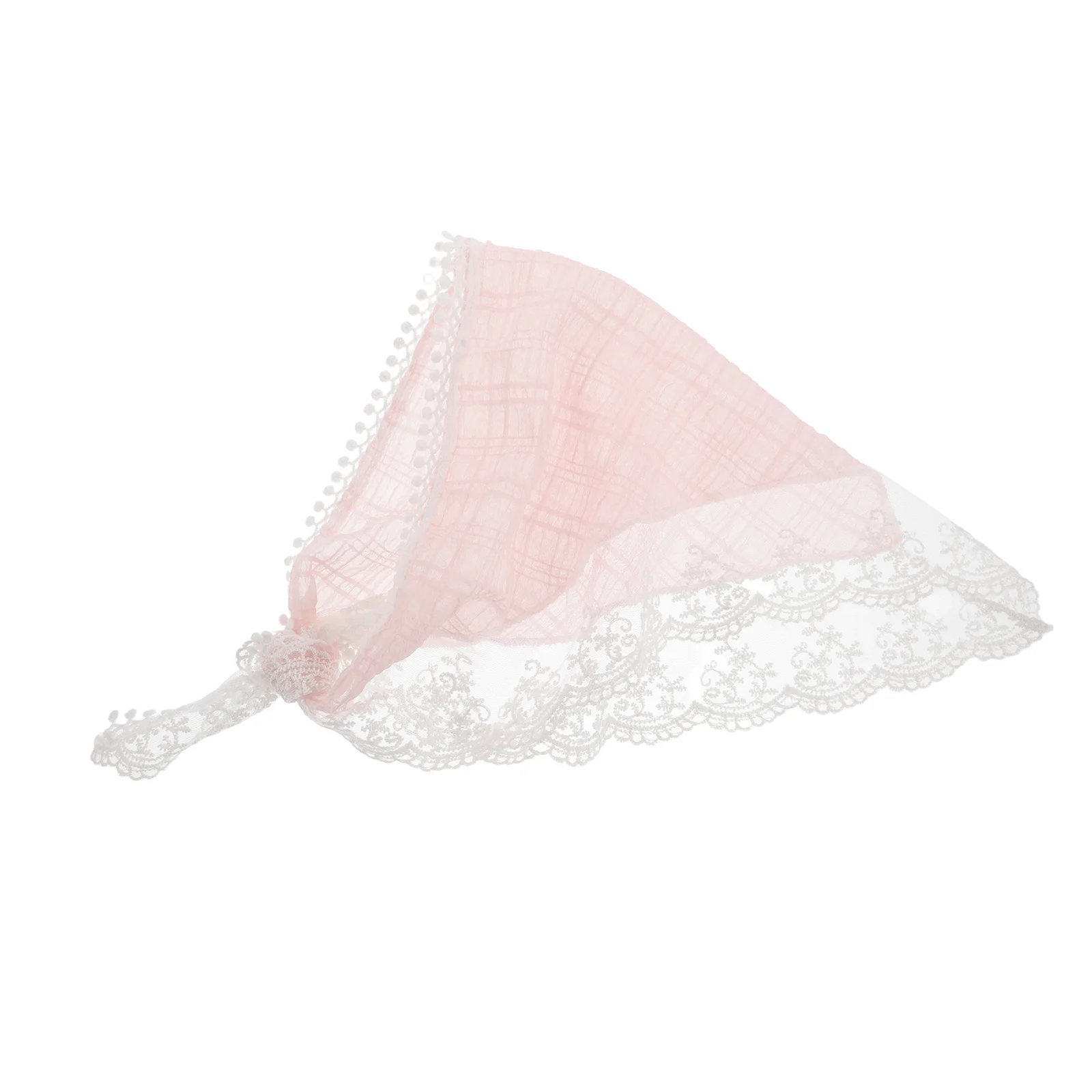 

Triangle Headscarf French Turban Retro Hair Bandana Lace Scarf Decorative NonSlip Hairstyling Accessory Summer