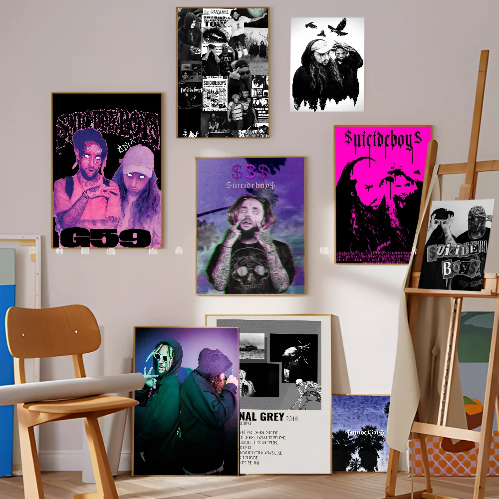 

Singer S-Suicideboy Anime Posters Sticky HD Quality Wall Art Retro Posters For Home Room Wall Decor