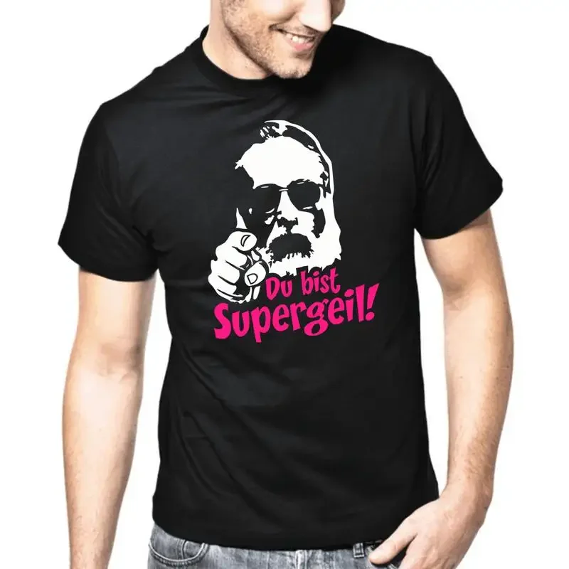Camiseta con Eslogan de la Publicidad del Spot de TV Du Bist Supergeil, Regalo Divertido, Comedia