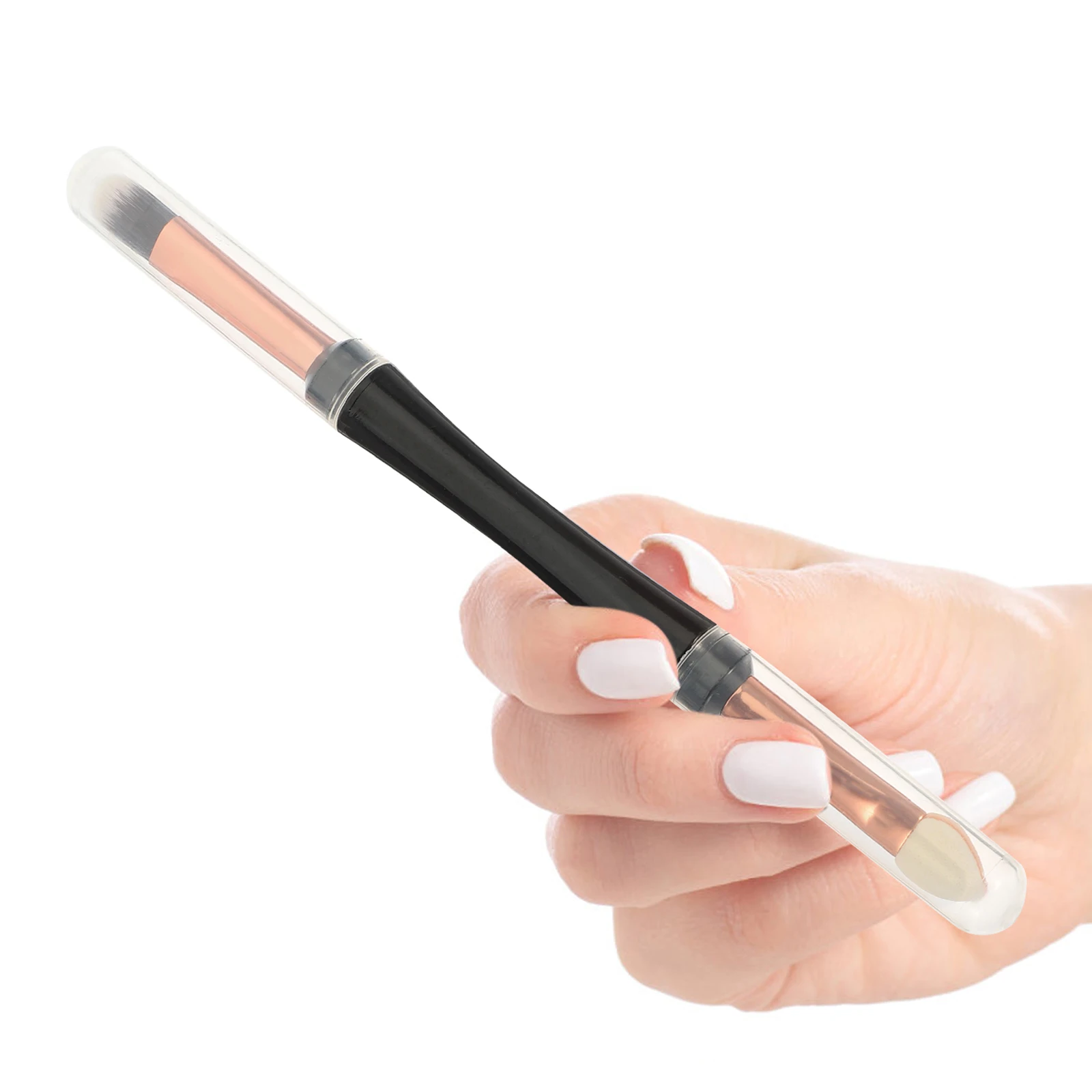 

3pcs Dual Purpose Makeup Brush Comestics Makeup Tools Makeup Supplies for Women Female with Lid (Can Be Used as Sponge Brush or