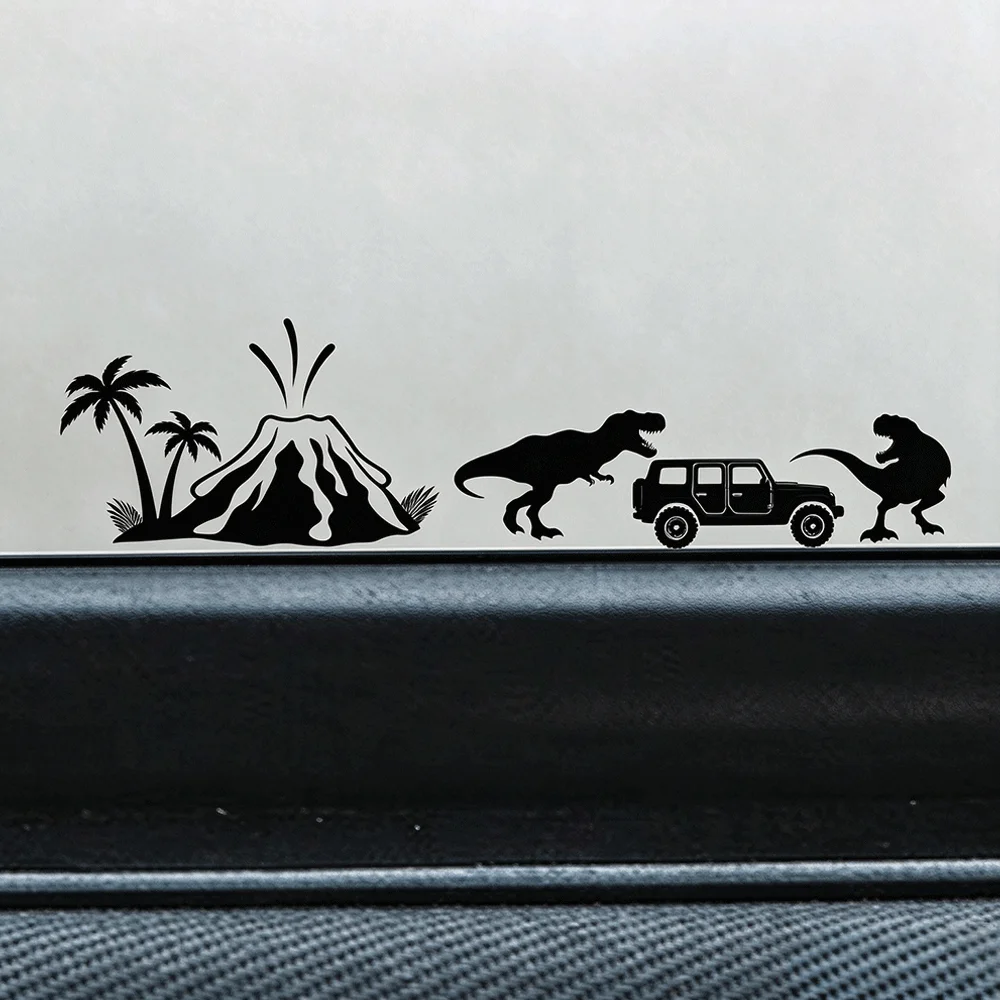 Dinosaur Volcano for Car Sticker Decoration window Notebook Stickers Exterior Accessories Waterproof Vinyl Decals