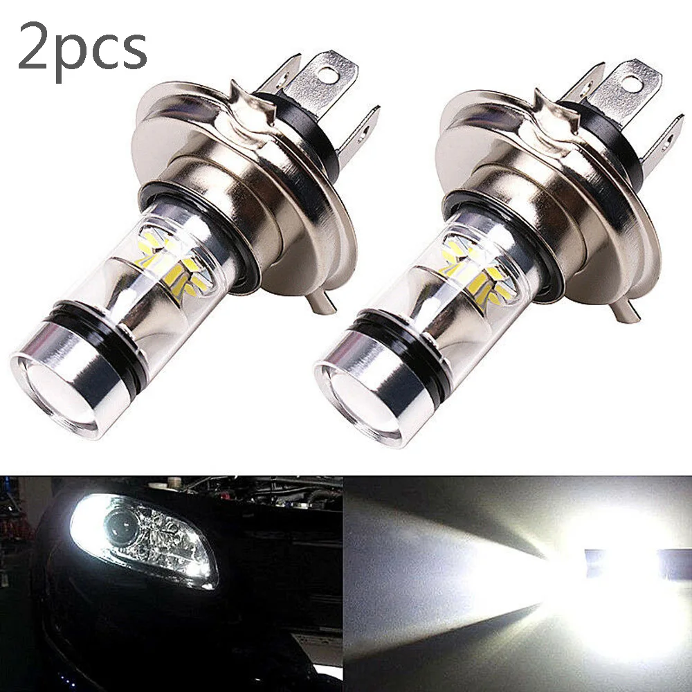 

2pcs Vehicle H4 8000K High/Low Beam 20-LED Fog Lights Driving DRL Bulb White Lamp For Signal Turn Brake Lights Accessories