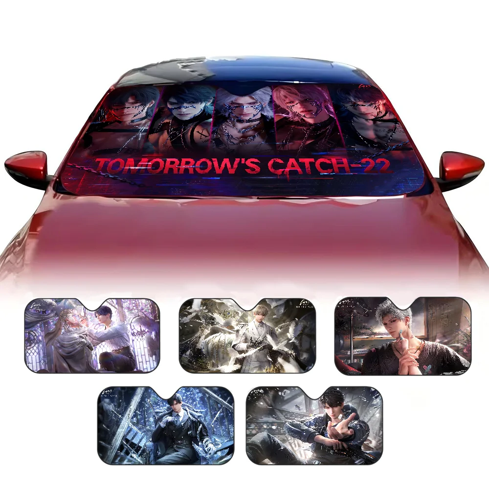 Игра LOVE AND D-DEEPSPACE, новинка, солнцезащитный козырек на лобовое стекло автомобиля, 70x130 см, мультяшная фольга, крышка на лобовое стекло автомобиля