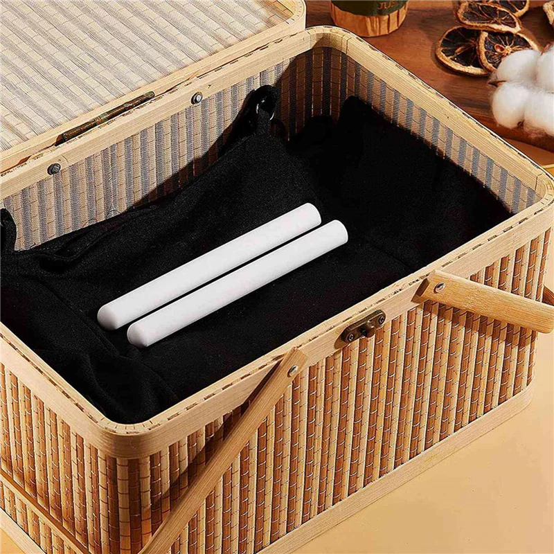 ABRE-24 Pcs Diatomite Moisture Absorbing Stick Water Absorption Rod Drying Stick Diatomaceous Earth Desiccant