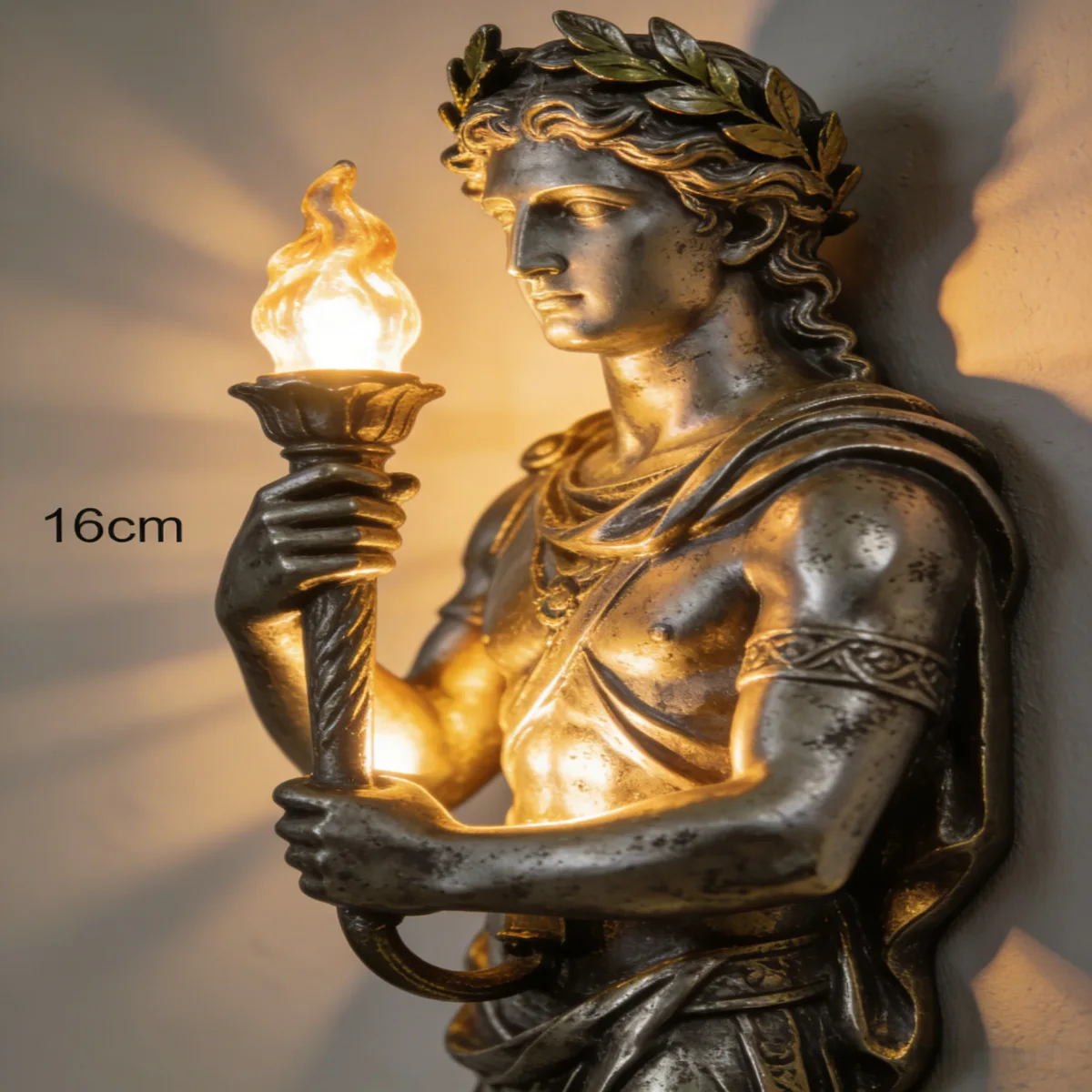 

Greek Mythology Apollo Wall Lamp - Creative God of Light Art Decor， Vintage Sconce for Living Room Bedroom