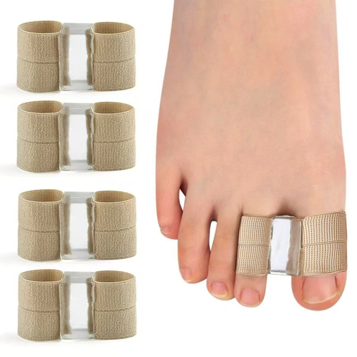 

New Gel Toe Spacers Bunion Corrector with Loops Portable Toe Separators for Bunion Overlap Toe Hammer Toe Big Toe Alignment