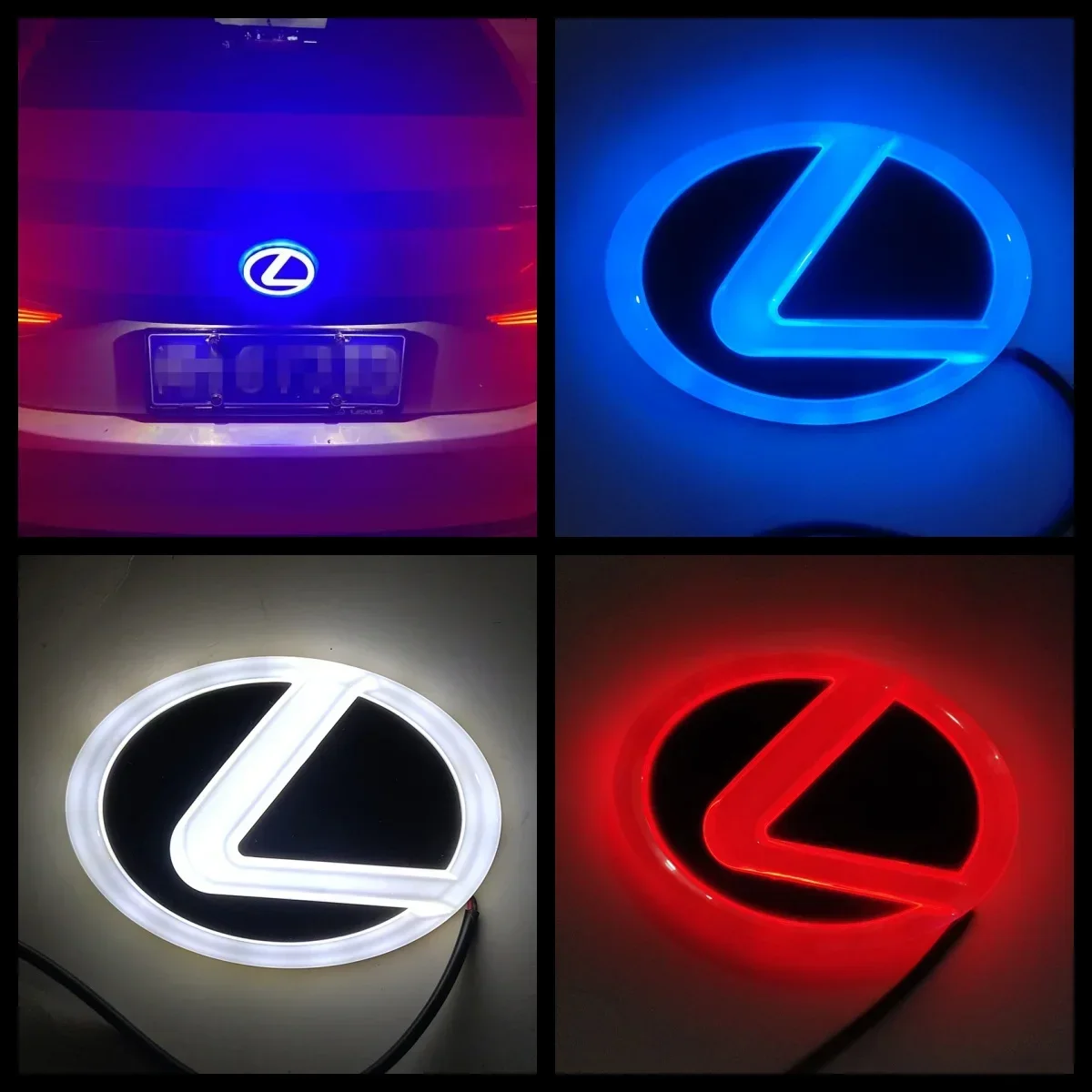 

4D LED Rear Tail Trunk Logo Light Emblem for Lexus ES IS RX NX GX LX LS GS CT UX etc Illuminated Badge Lamp Waterproof Night