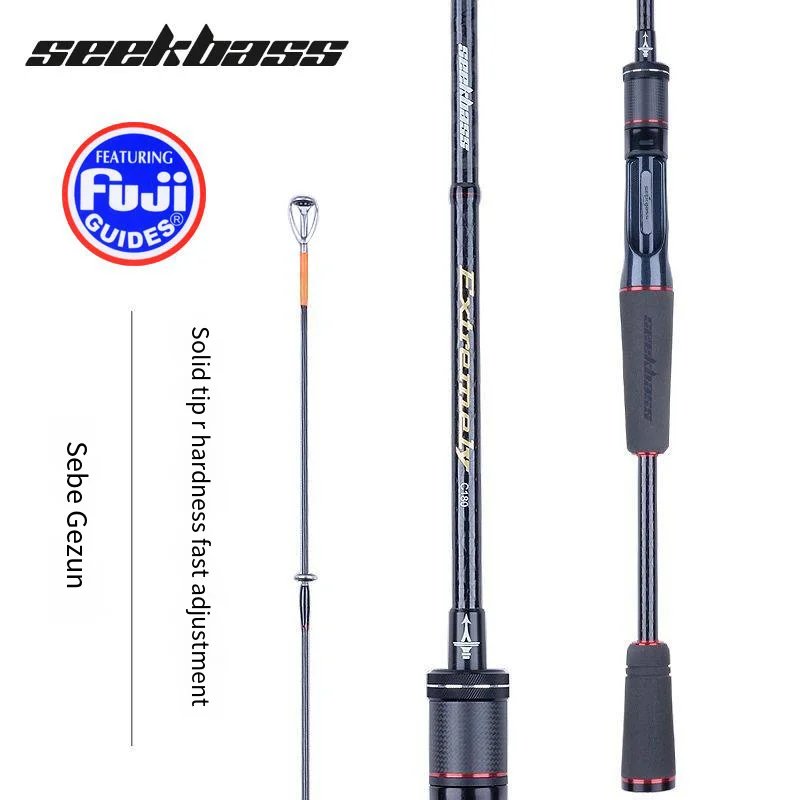 

SEEKBA EXTREMELY FUJI-Travel Spinning Casting Fishing Rod, Telescopic Carbon, Soft Carp Pole, Lure River, L, 1.8m, 1.98m, 2.1m F