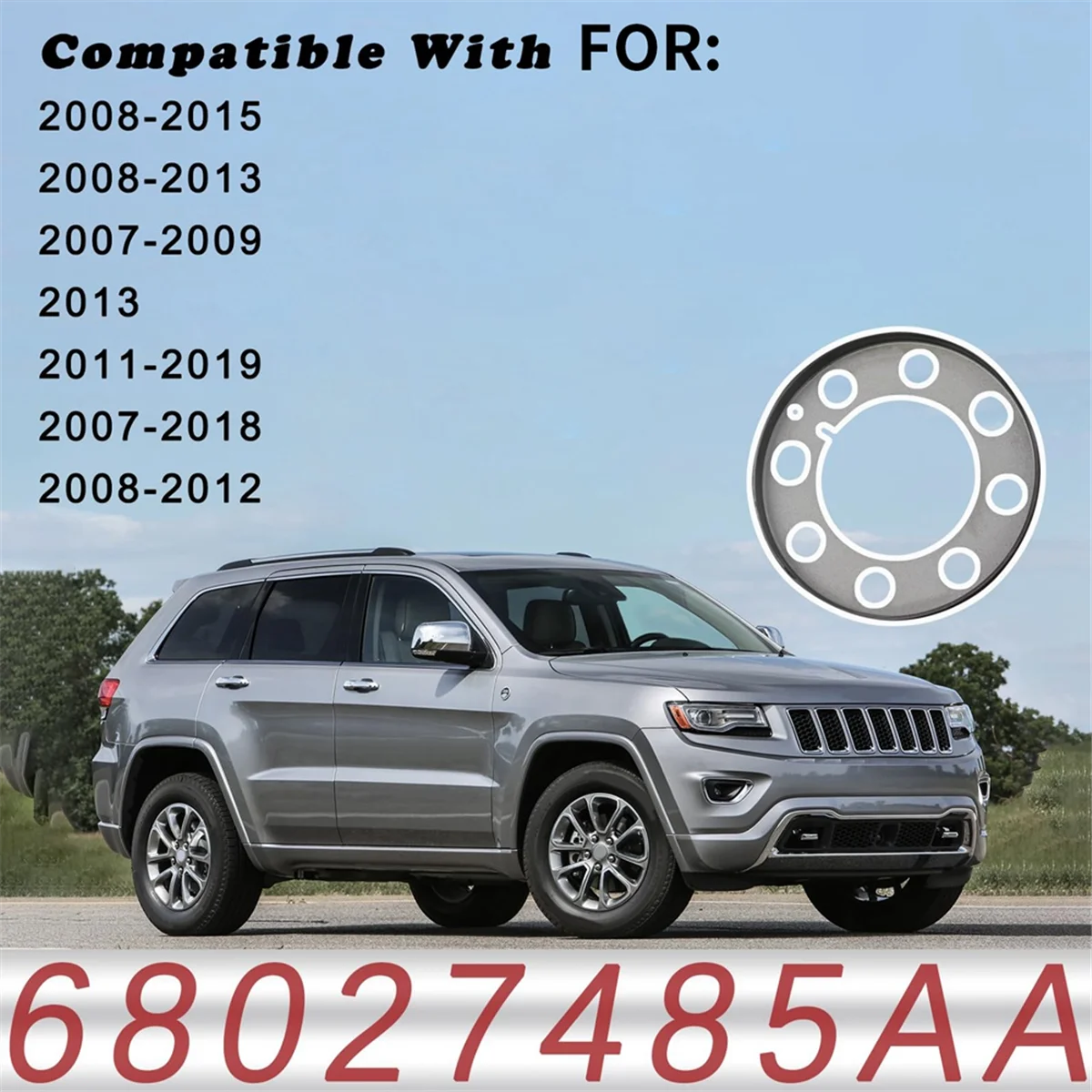 بكرة إشارة العمود المرفقي لمحرك الديزل RAM Jeep Grand Cherokee WK 2014 - 2021 3.0 68027485 أأ 68493358 AA -T45C