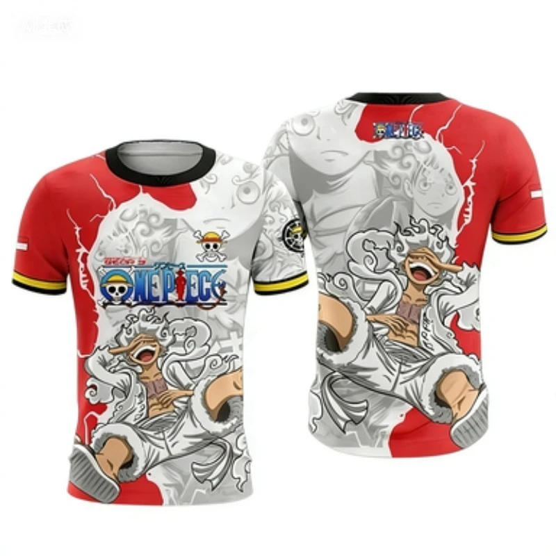 Summer Quick-dry Kids' Cartoon Short-sleeve T-shirt, Unisex Loose and Comfortable Sports Summer Wear