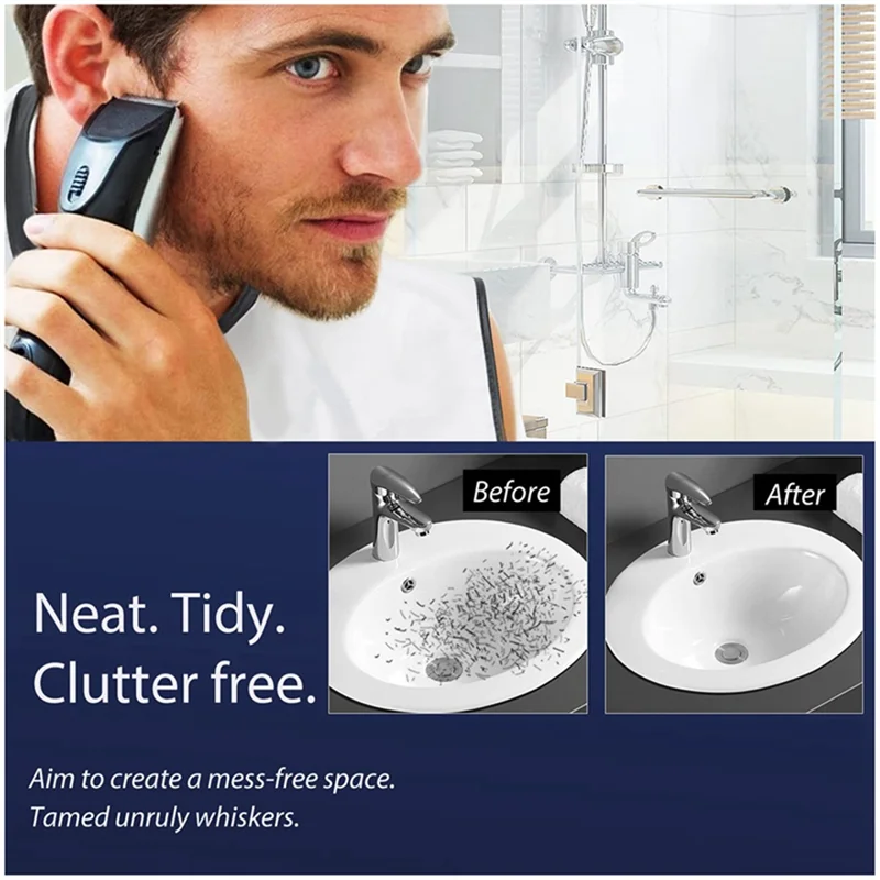 

A67Z Men Beard Shaving Apron Facial Shaving Adult Bib Shaving Cloth Cleaning Barber Cleaning Gift