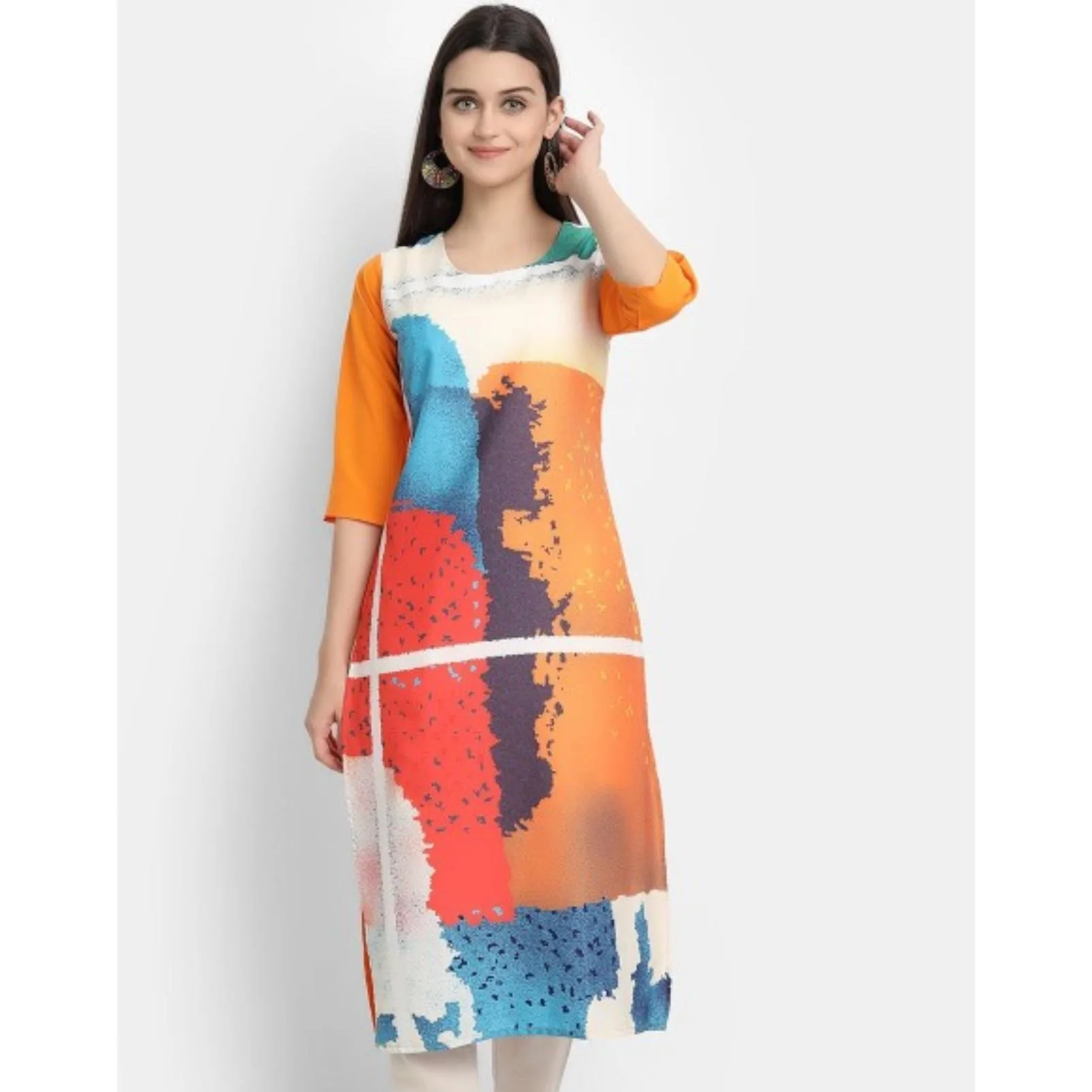 مسلم كورت موضة عادية شق تنحنح مستقيم أنبوب عادية العرقية الطاووس عباية المرأة Abito Donna Musulmana الفتيات فستان الصلاة #1