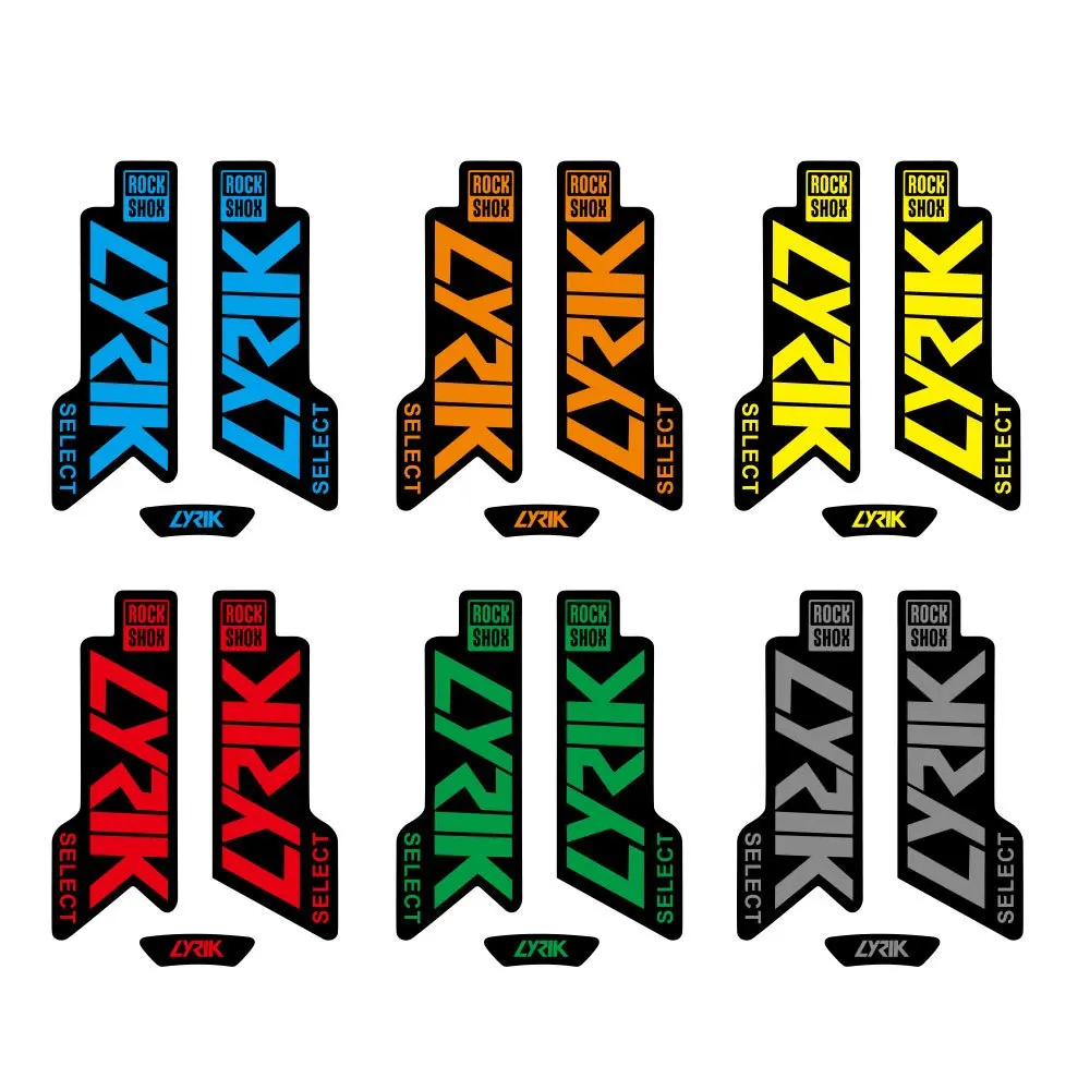 1SET Mountainbike-Gabel-Aufkleber, wasserdichte Vinyl-Sticker für MTB, Fahrrad, Helm und Laptop-Dekoration