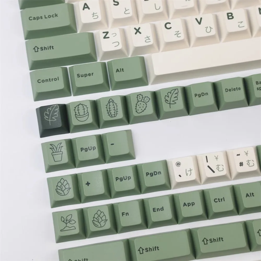 GMK Botanical Keycaps PBT Japanese Dye Sublimation Keyboard KeyCap Cherry Profile Keycap With ISO Enter 1.75U 2U Shift For GK61