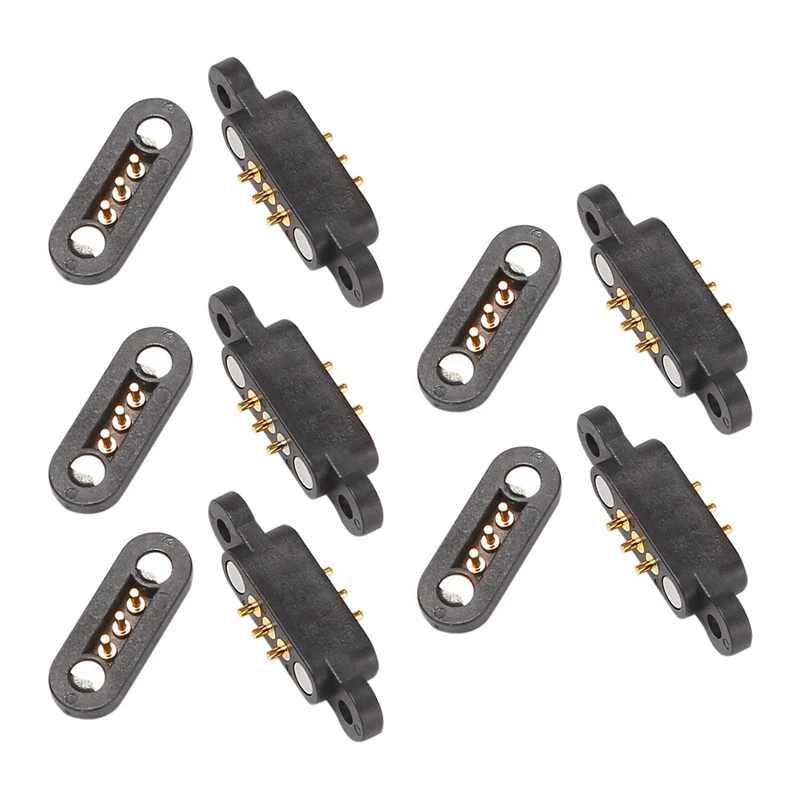 20 Pairs Spring Loaded Magnetic Pogo Pin Connector 3 Positions Magnets Pitch 2.3MM Through Holes Male Female Probe