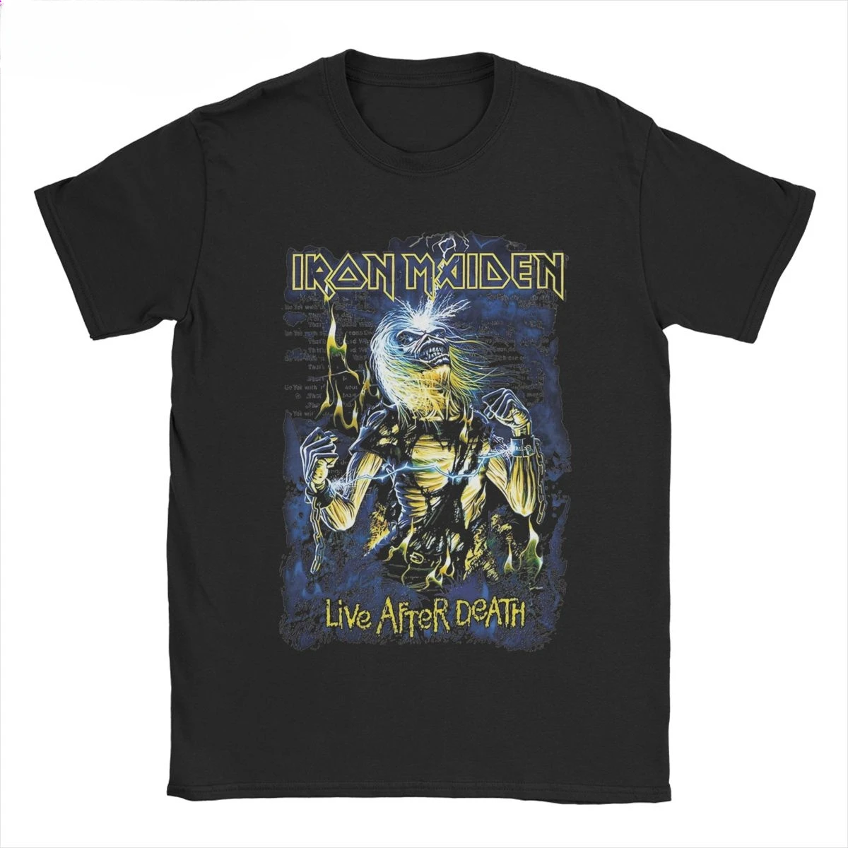 Ironmaiden Rap T Shirt for Men men Cotton Funny T-Shirts O Neck Heavy Metal Rock Tee Shirt Short Sleeve Clothing Big Size