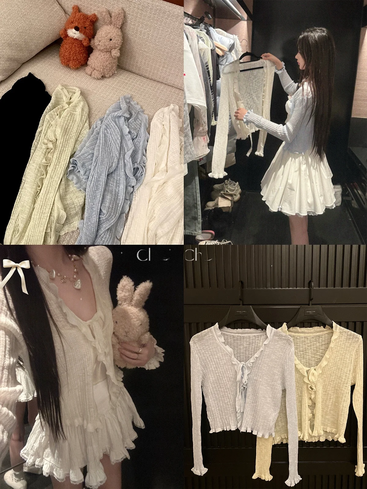 

Chien Gentle Wind Knitted Sun Protection irt Women's Autumn Thin Long Sve Open Cardigan Coat V-ne Regular Fit Korean S...